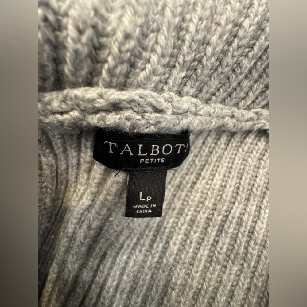 Talbots Light Gray Cowl Neck Sweater - Picture 4 of 7